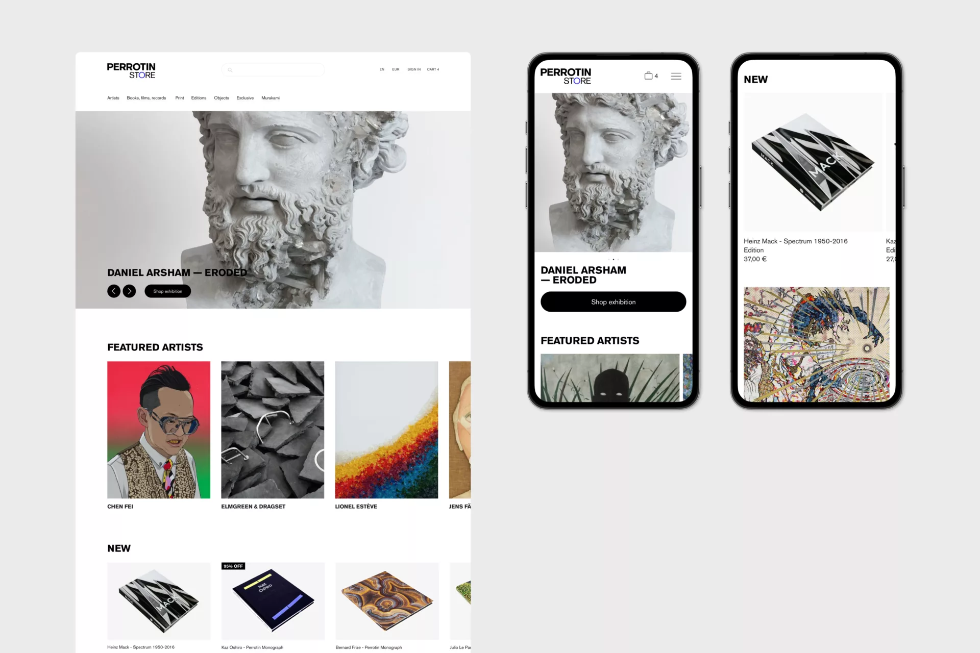 Galerie Perrotin — Design de l’e-shop