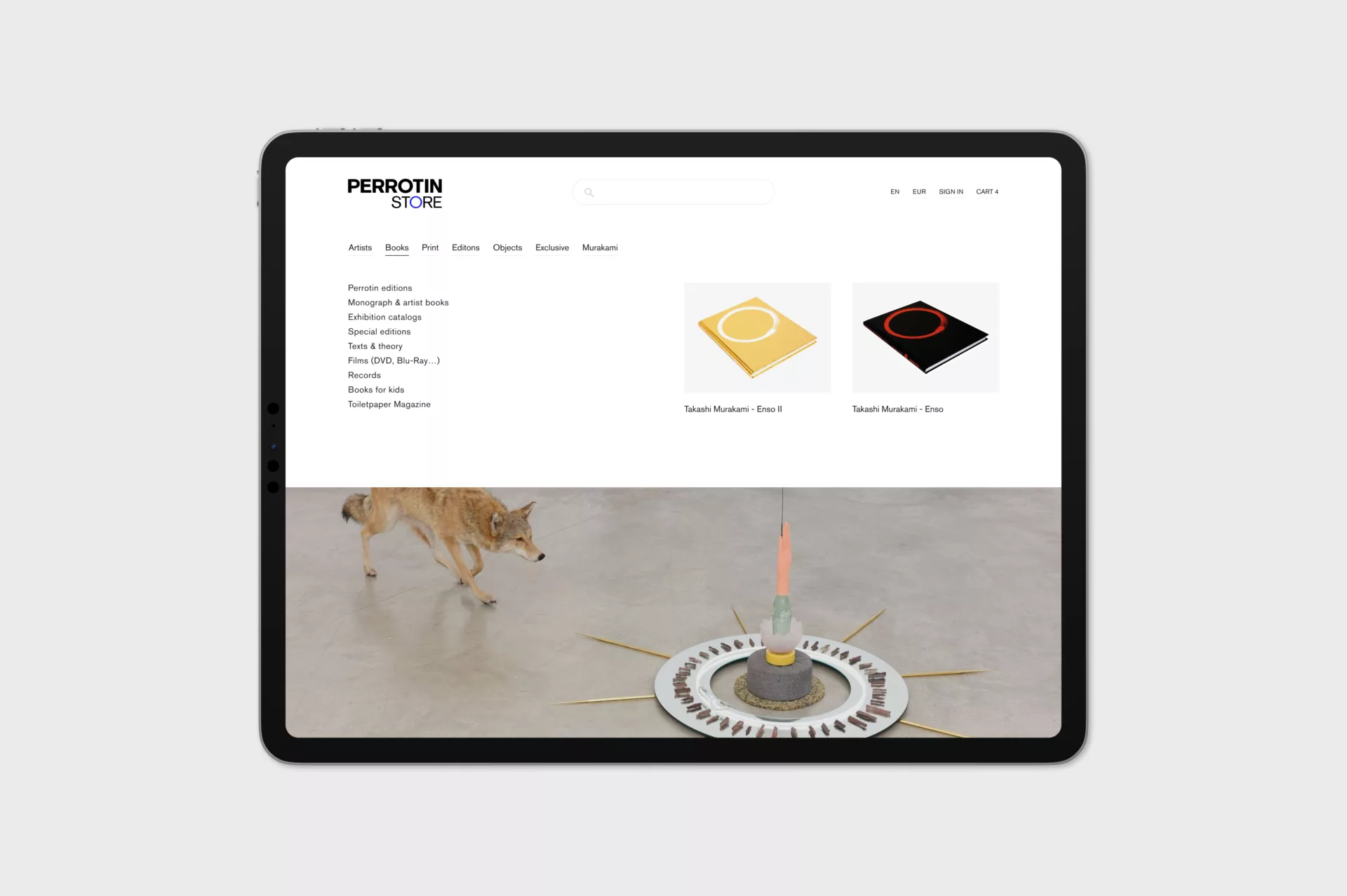 Galerie Perrotin — Design de l’e-shop