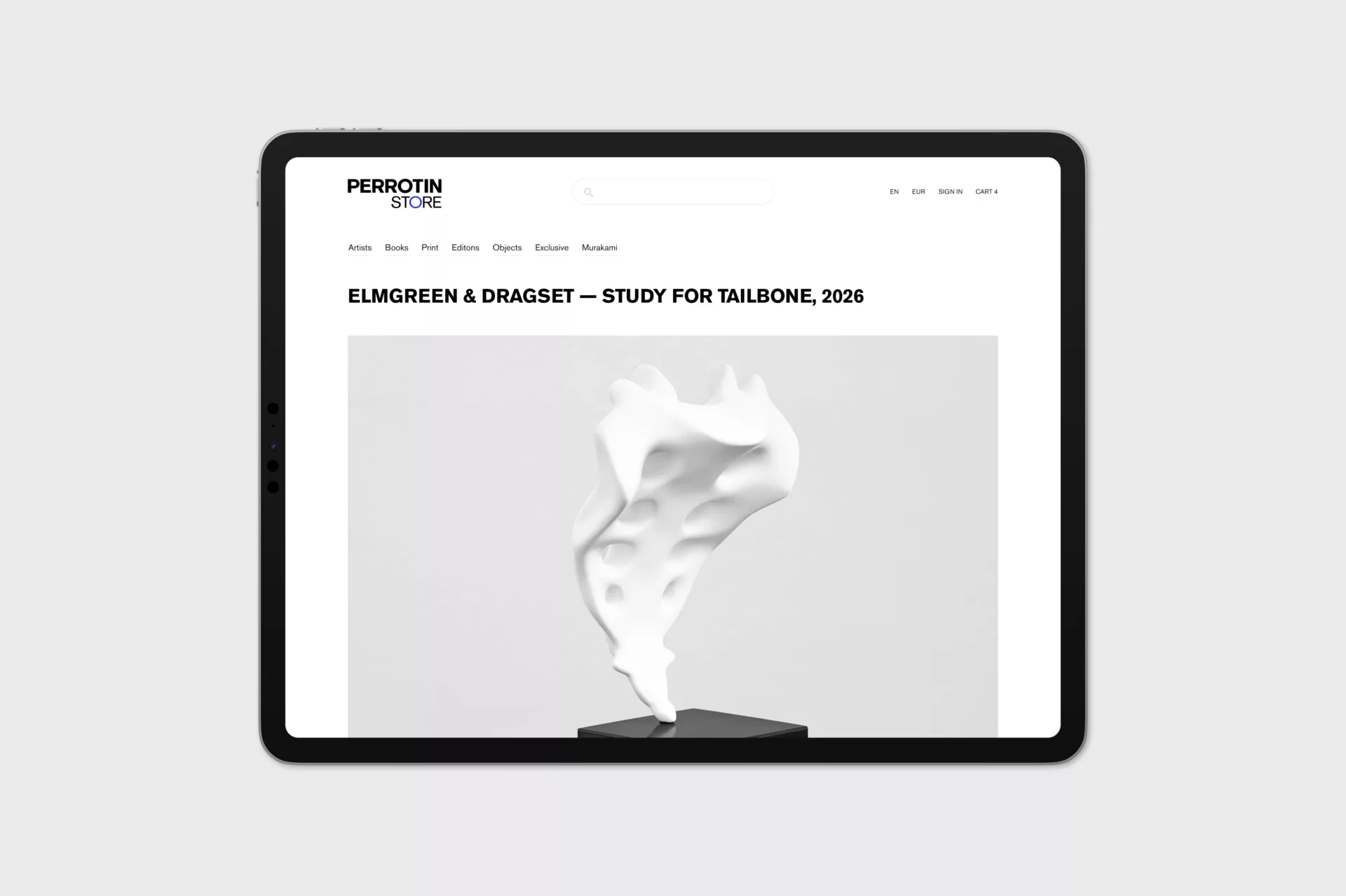 Galerie Perrotin — Design de l’e-shop