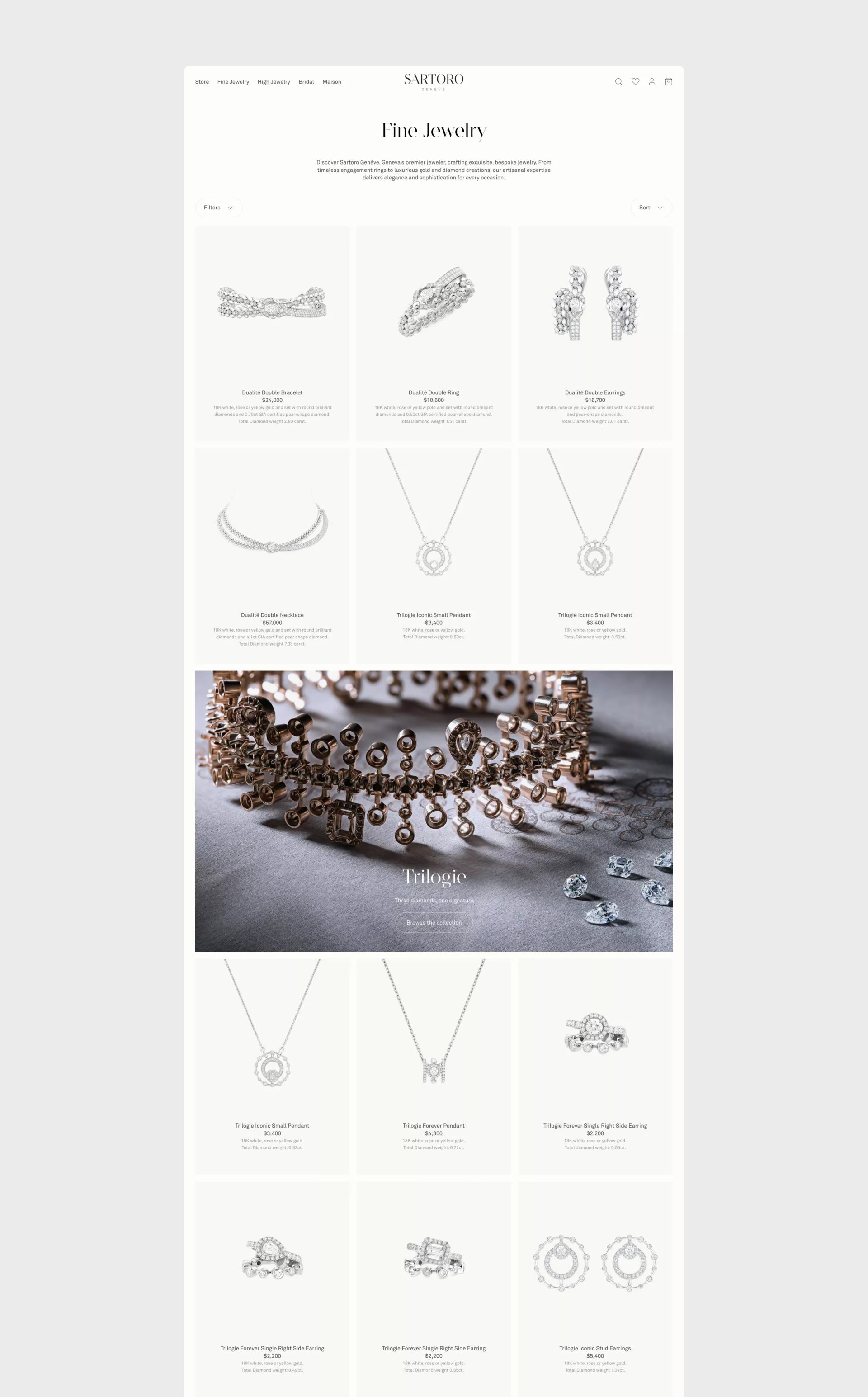 Sartoro — Design de l’e-shop
