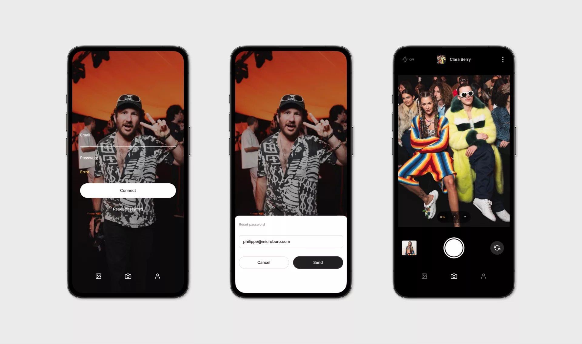 Saywho App Photo — Design de l’app