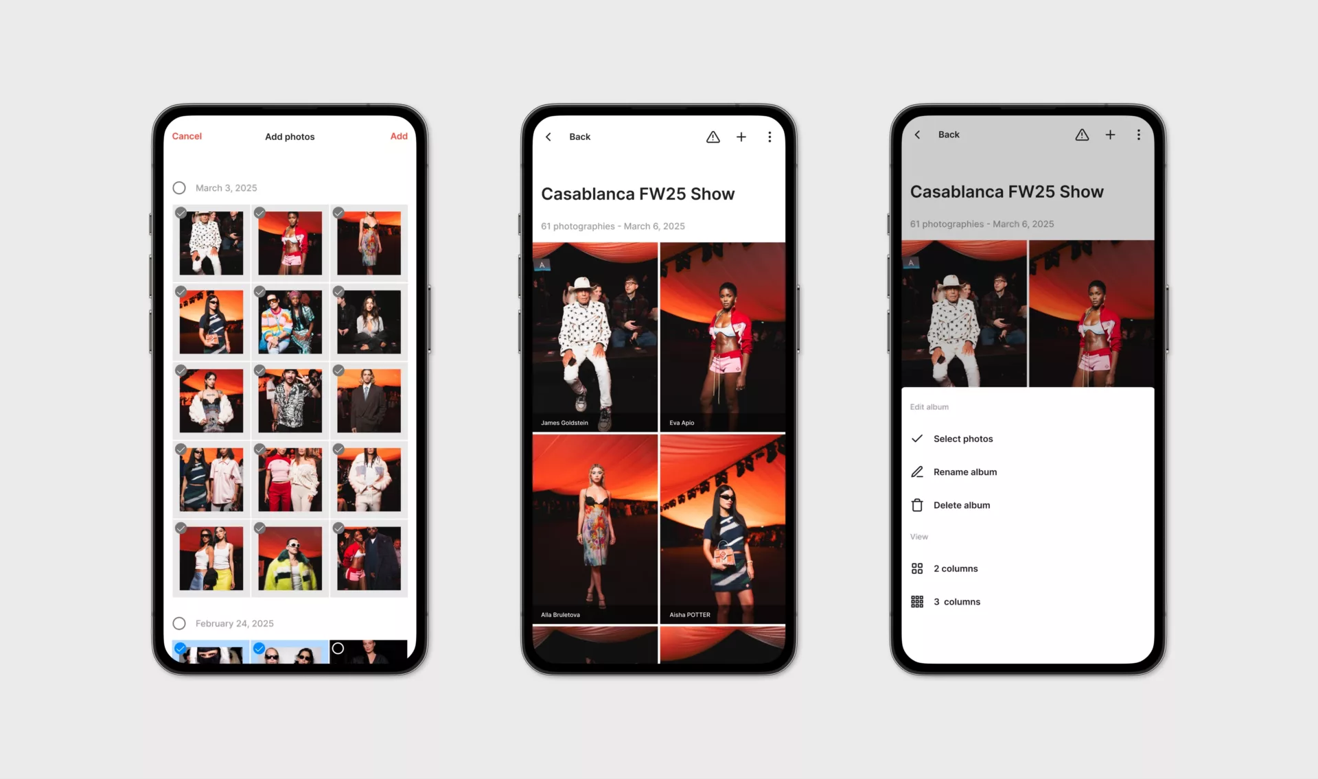 Saywho App Photo — Design de l’app