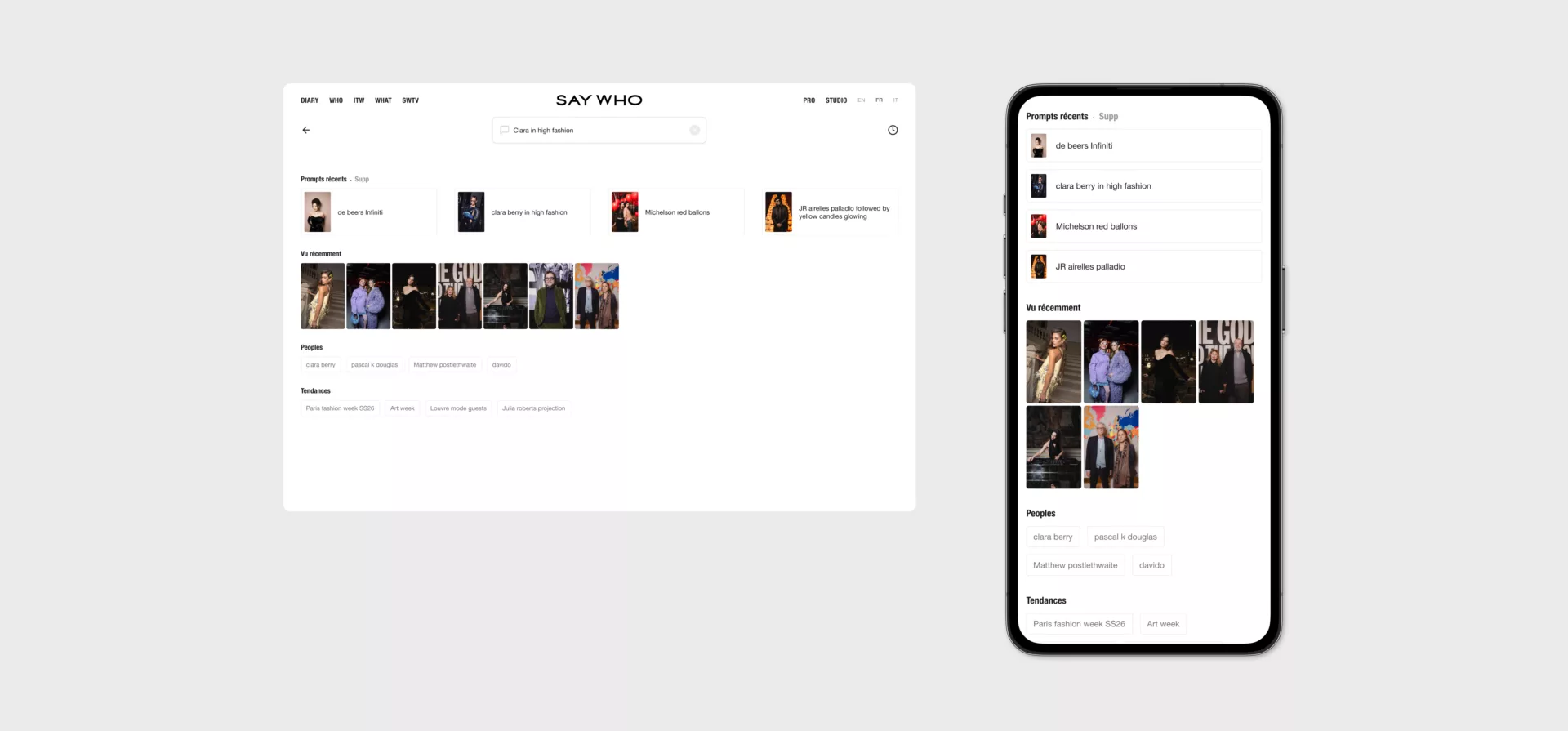 Saywho Search AI — Conception et design