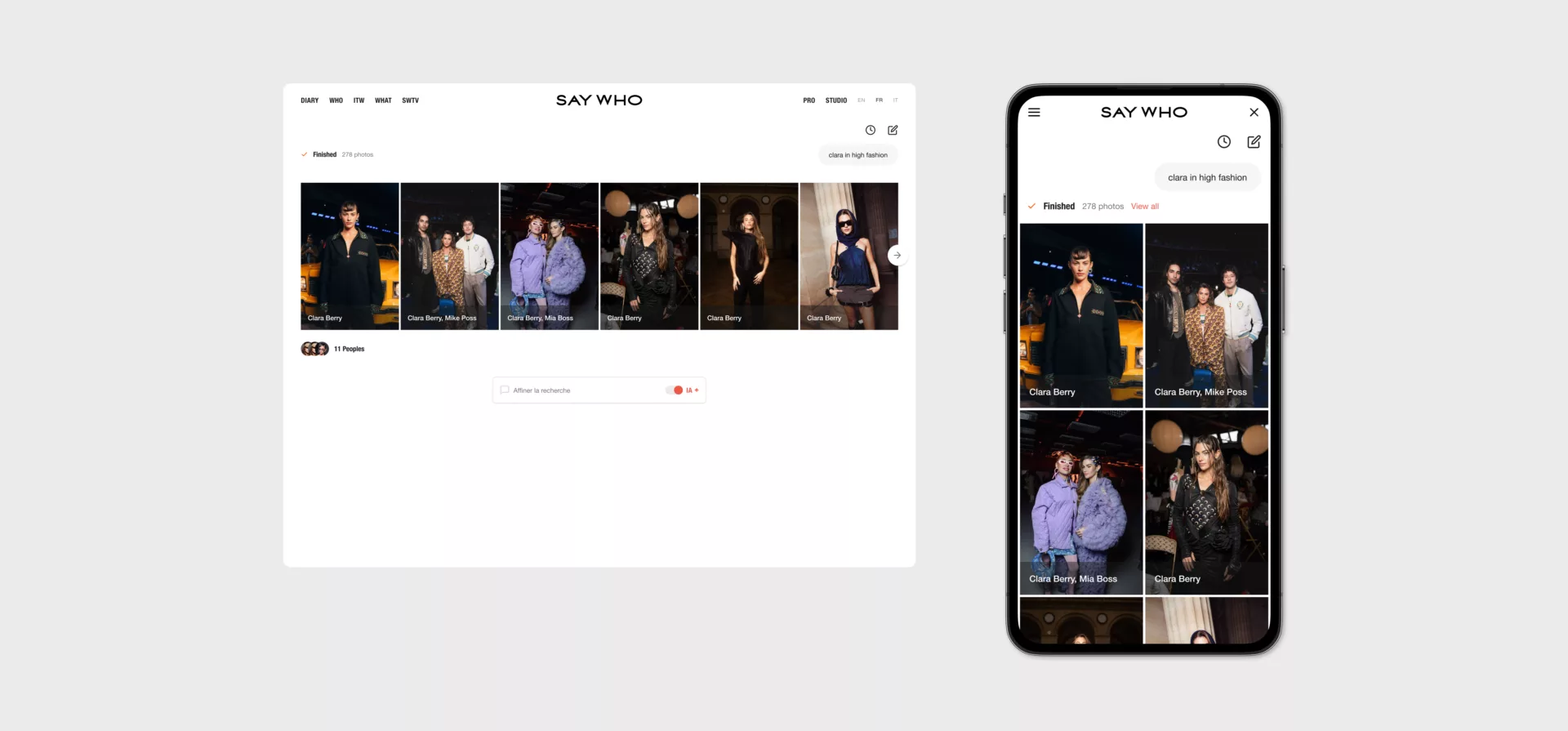 Saywho Search AI — Conception et design