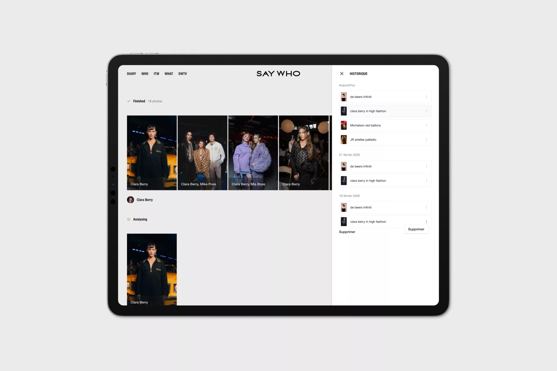 Saywho Search AI — Conception et design