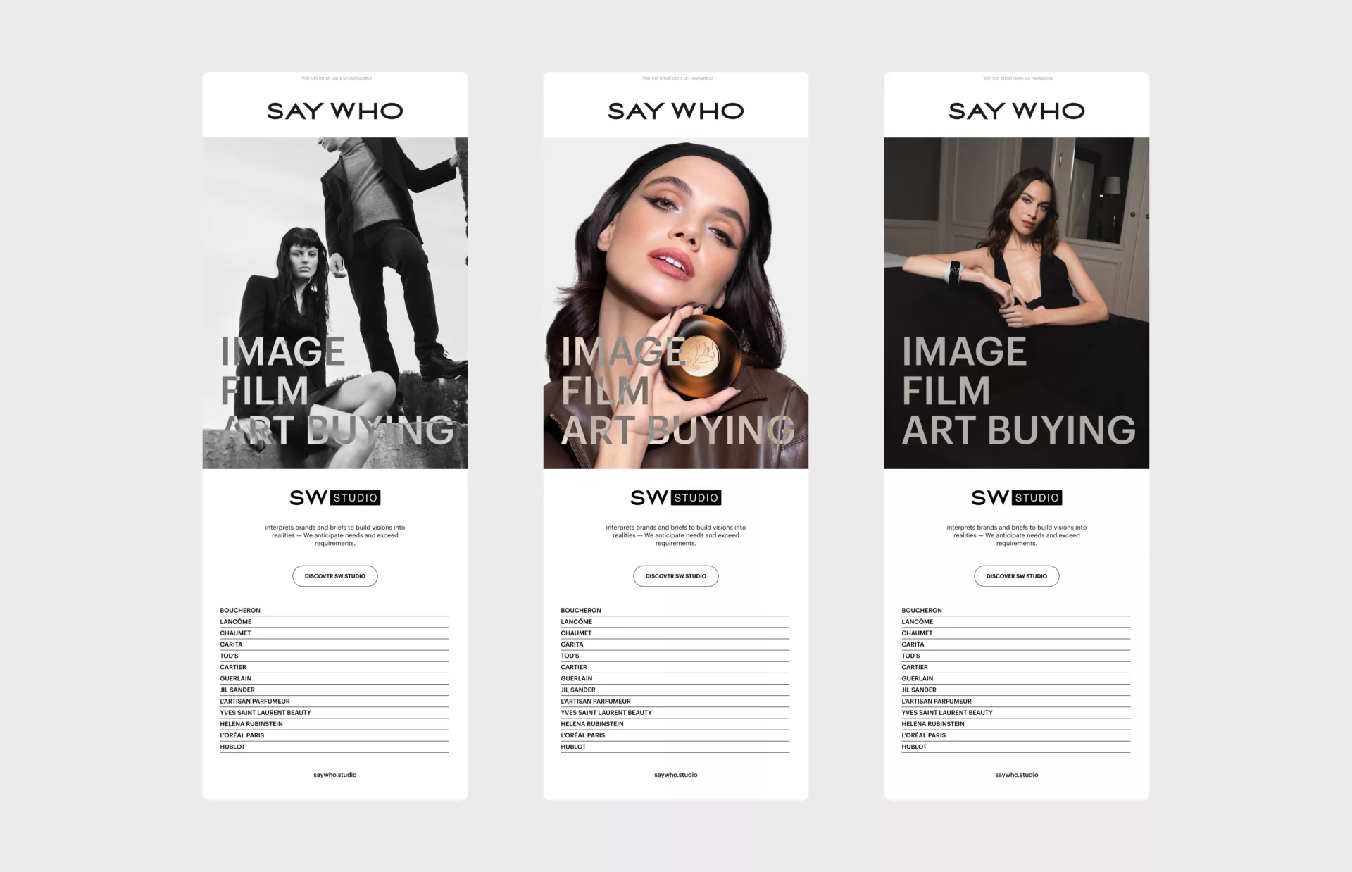 Saywho Studio — Design et code