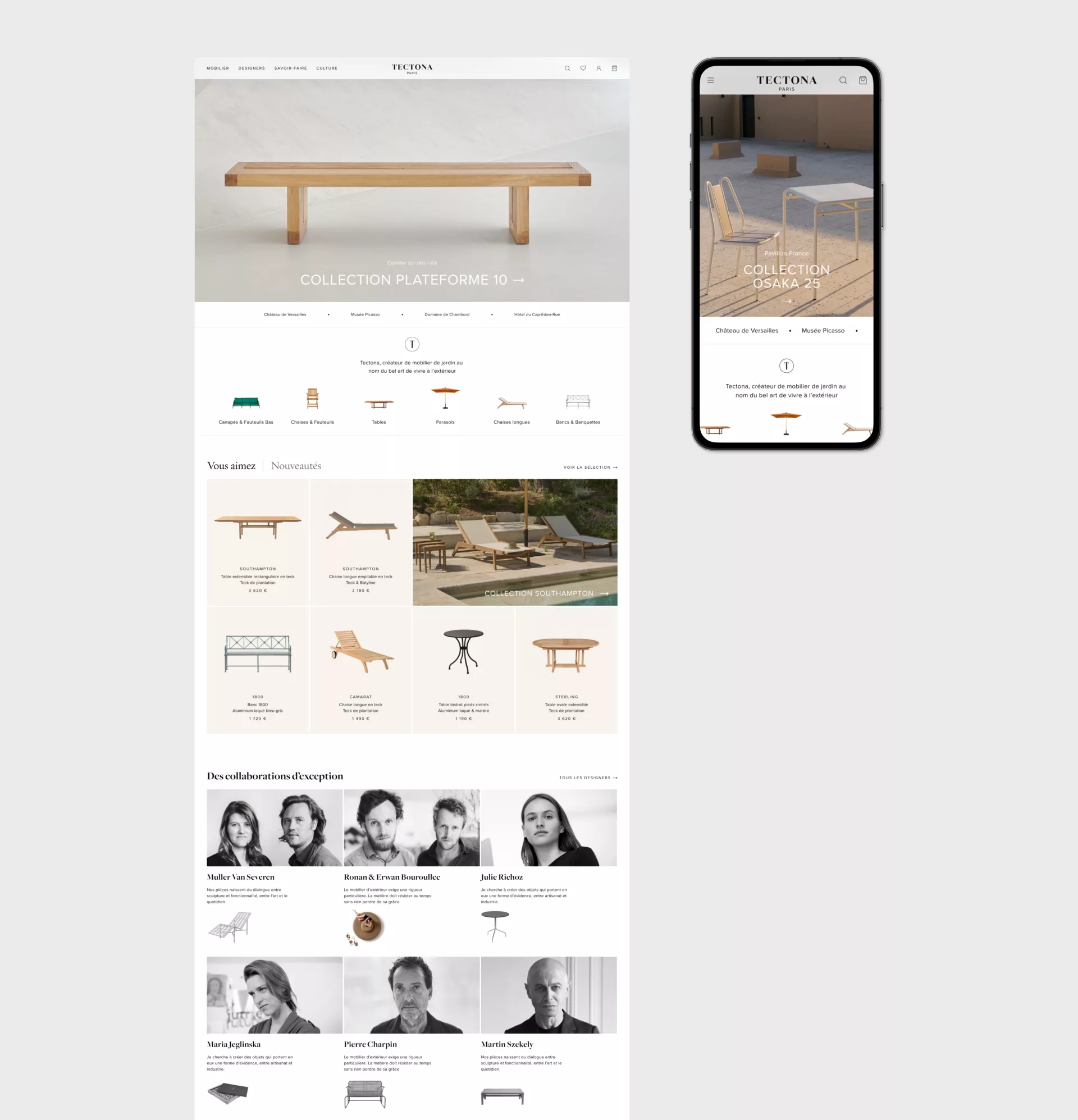 Tectona — Design de l’e-shop