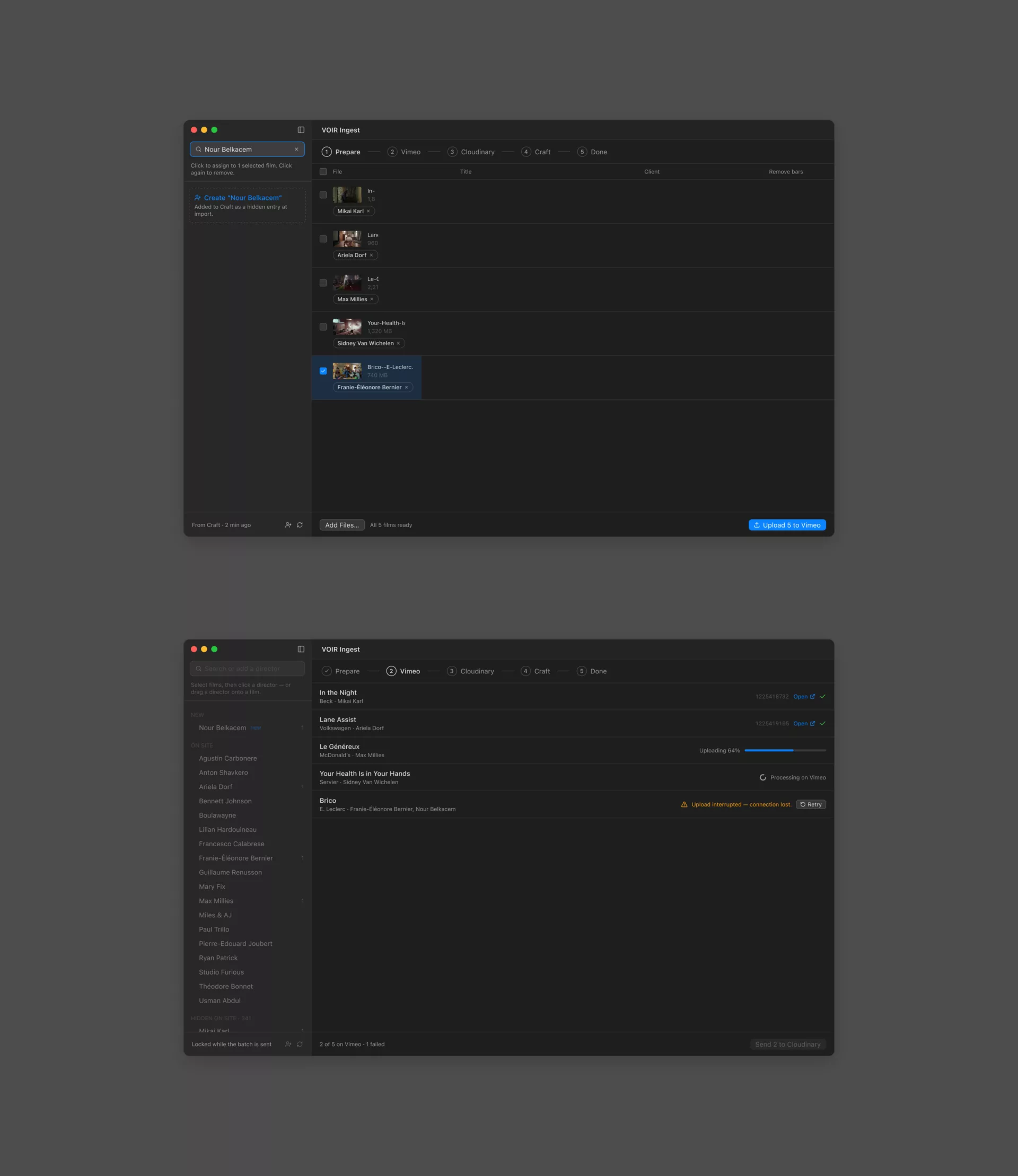 Voir Ingest — Design et code