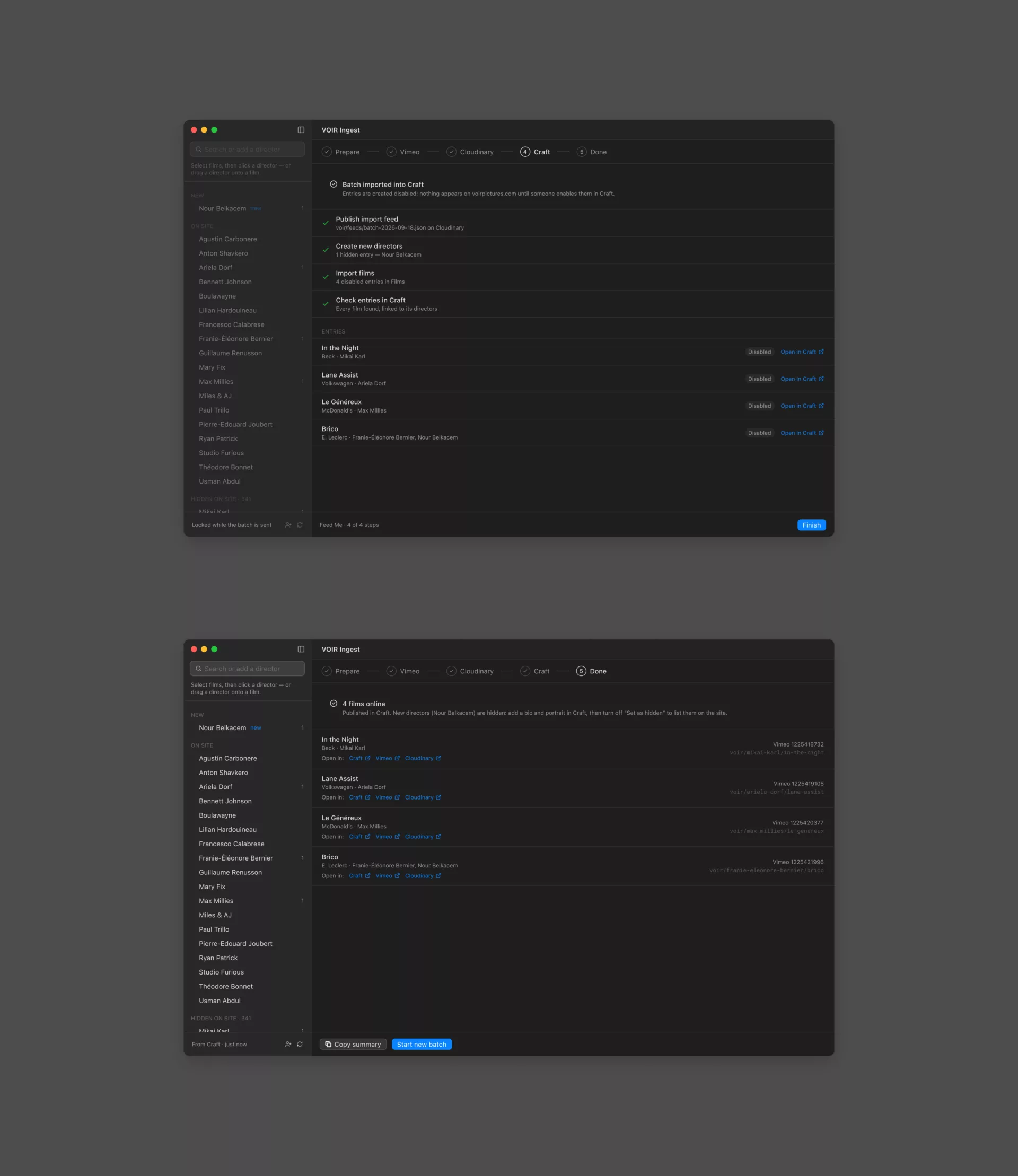 Voir Ingest — Design et code