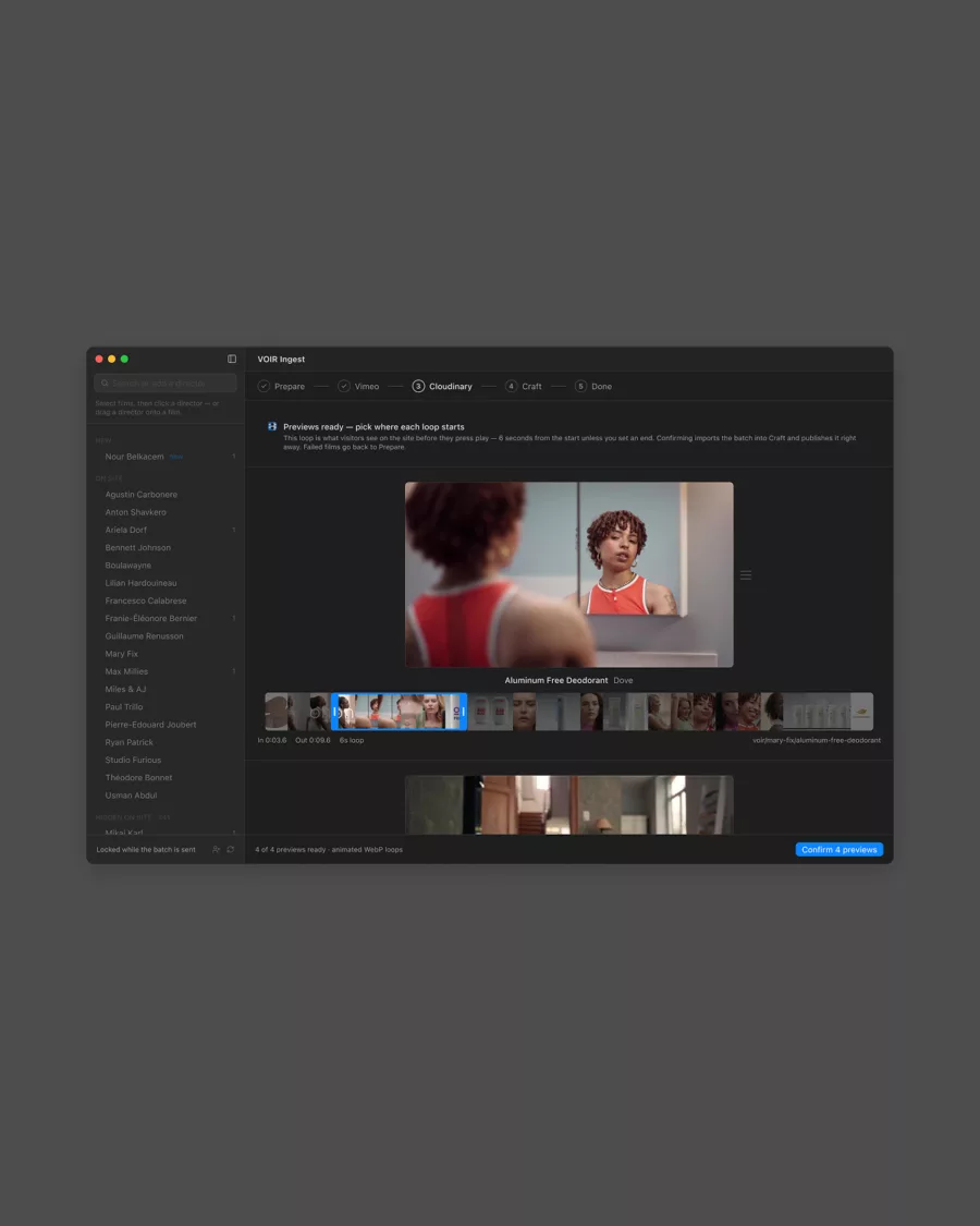 Voir Ingest — Design et code